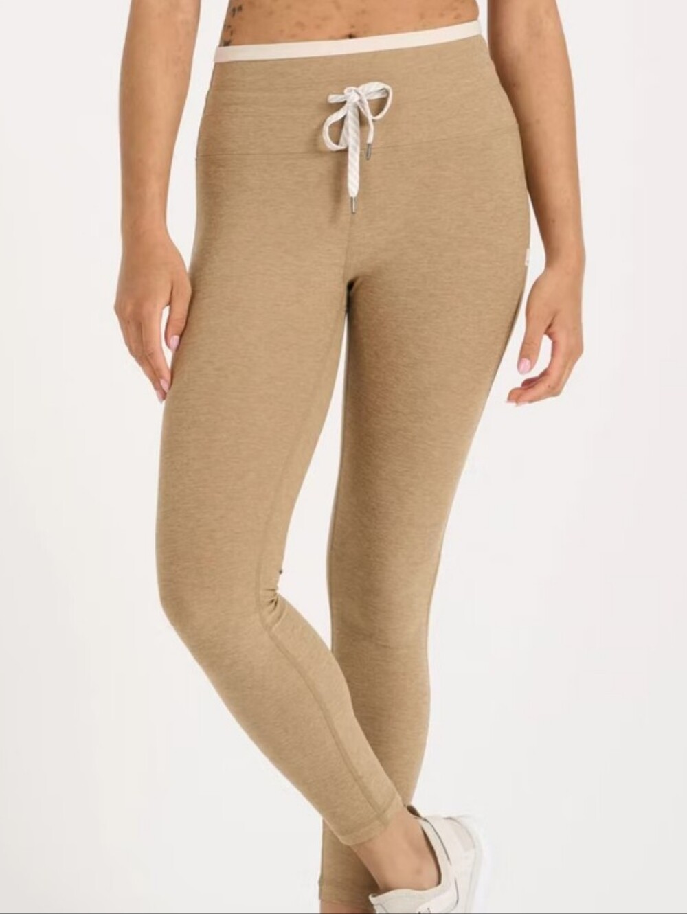 Vuori Tan Drawstring High-Rise Leggings